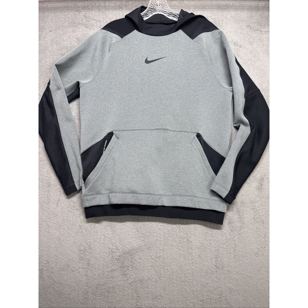 Nike Pro Dri-FIT Hoodie Mens M Gray Training Pullover Sweatshirt BV5572-071